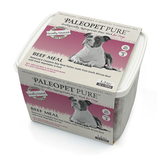 PaleoPet Pure Beef Meal Patties – 1,2 Kg