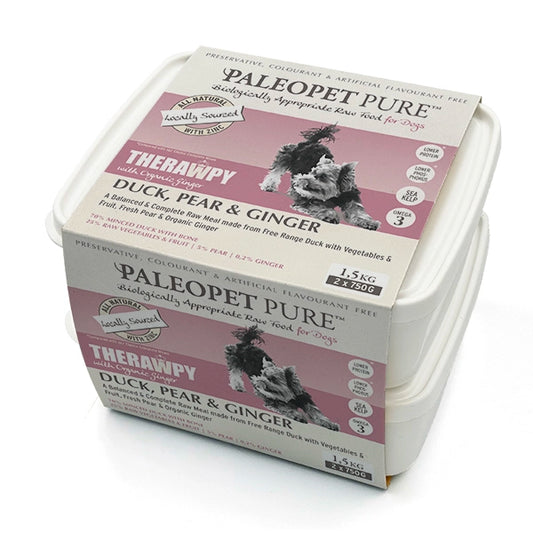 THERAWPY Duck, Pear & Ginger Meal – 1,5 Kg (2 x 750g)